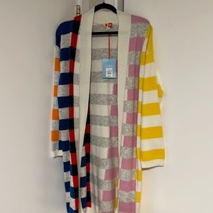 [Lego] x Target Brick Striped Long Length Duster Cardigan Sweater NWT Sz Large L